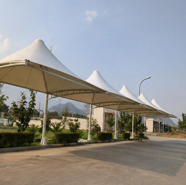 Minda Projects Ltd tensile structure, Ekra Decor &mdash; photograph 3